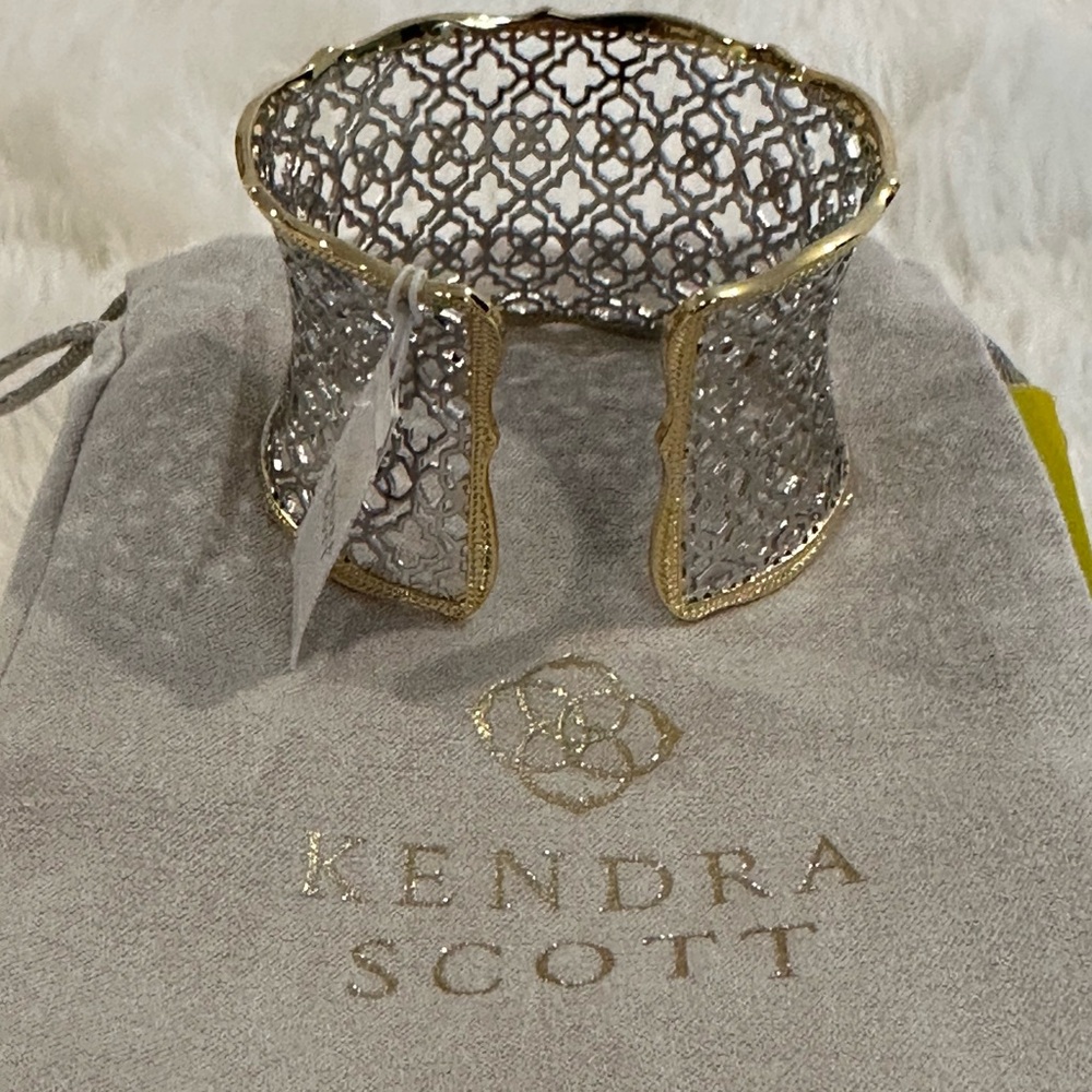 Kendra Scott Gold and Silver Filigree Cuff